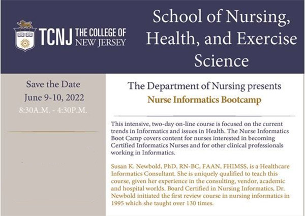 Nurse Informatics Boot Camp 2022 with Dr Susan Newbold